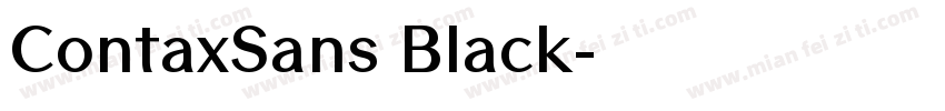 ContaxSans Black字体转换